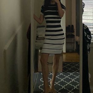 Stripped summer knit dress
